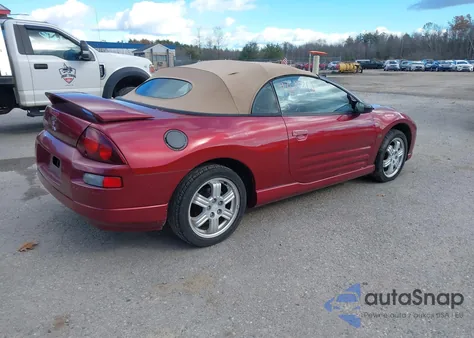2001 Mitsubishi Eclipse Spyder Gt z USA, uszkodzony, nr VIN 4A3AE85H91E045555